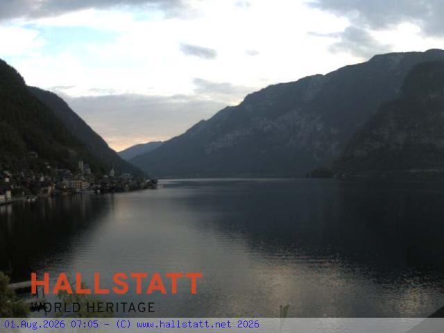 Archiv Foto Webcam Blick auf Hallstatt und den Hallstättersee