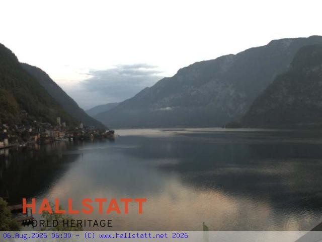 Archiv Foto Webcam Blick auf Hallstatt und den Hallstättersee