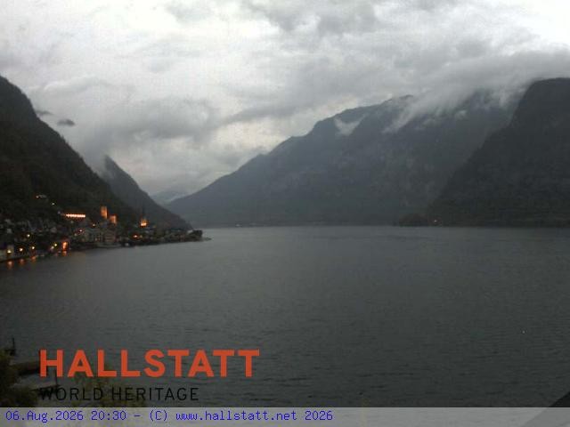 Archiv Foto Webcam Blick auf Hallstatt und den Hallstättersee