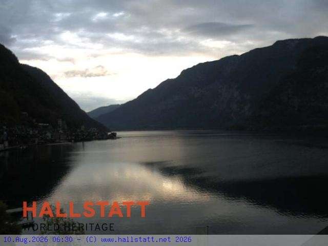 Archiv Foto Webcam Blick auf Hallstatt und den Hallstättersee