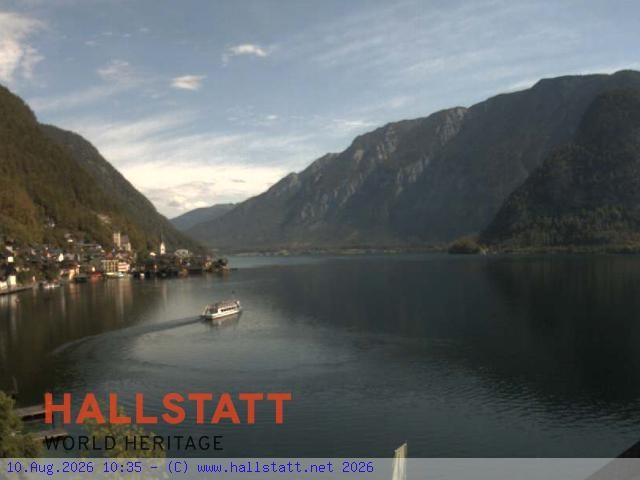 Archiv Foto Webcam Blick auf Hallstatt und den Hallstättersee