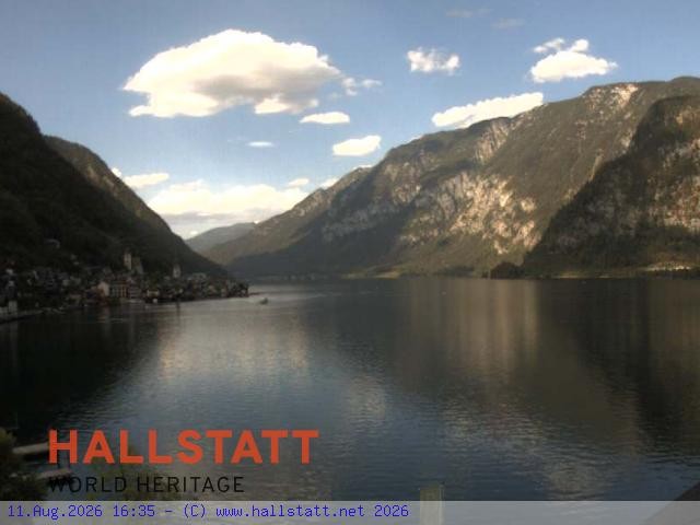 Archiv Foto Webcam Blick auf Hallstatt und den Hallstättersee