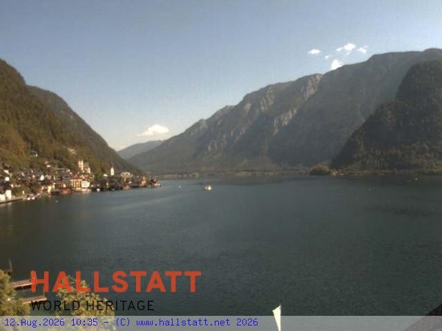 Archiv Foto Webcam Blick auf Hallstatt und den Hallstättersee