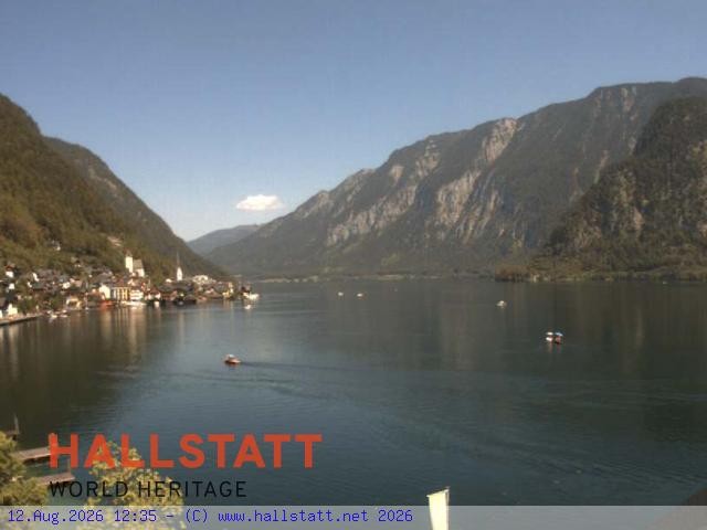 Archiv Foto Webcam Blick auf Hallstatt und den Hallstättersee