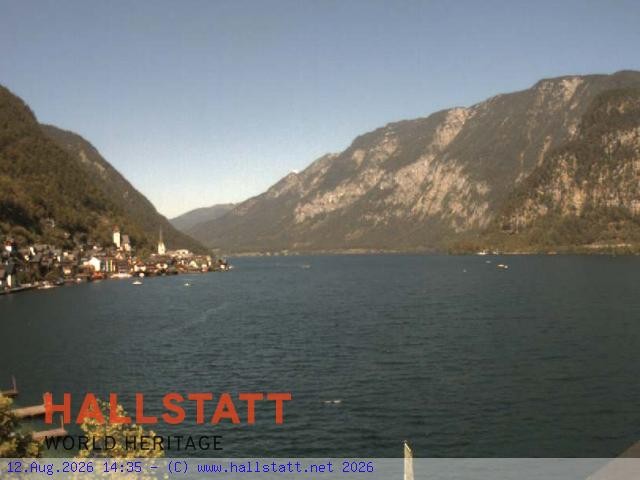 Archiv Foto Webcam Blick auf Hallstatt und den Hallstättersee