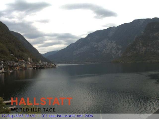Archiv Foto Webcam Blick auf Hallstatt und den Hallstättersee