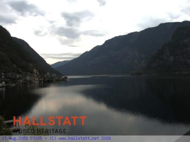 Archiv Foto Webcam Blick auf Hallstatt und den Hallstättersee