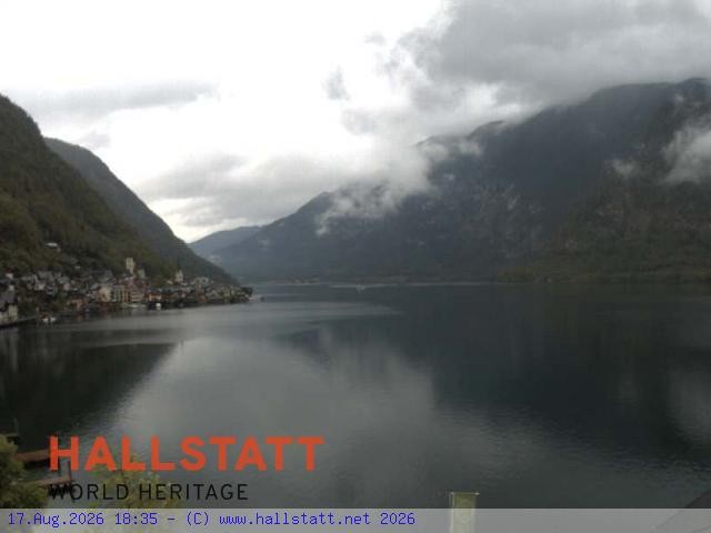 Archiv Foto Webcam Blick auf Hallstatt und den Hallstättersee