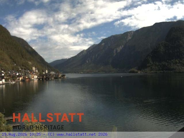 Archiv Foto Webcam Blick auf Hallstatt und den Hallstättersee