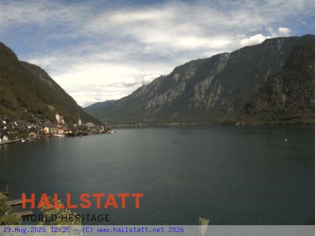 Archiv Foto Webcam Blick auf Hallstatt und den Hallstättersee