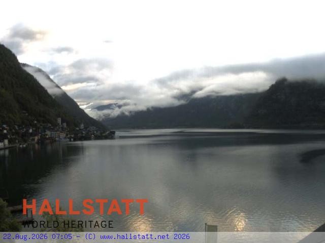 Archiv Foto Webcam Blick auf Hallstatt und den Hallstättersee