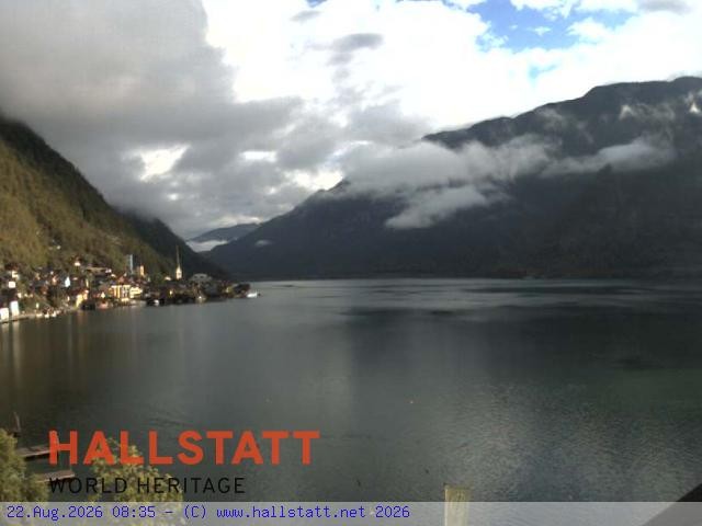Archiv Foto Webcam Blick auf Hallstatt und den Hallstättersee
