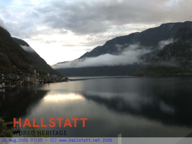 Archiv Foto Webcam Blick auf Hallstatt und den Hallstättersee