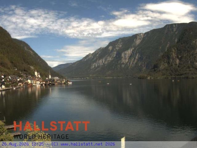 Archiv Foto Webcam Blick auf Hallstatt und den Hallstättersee