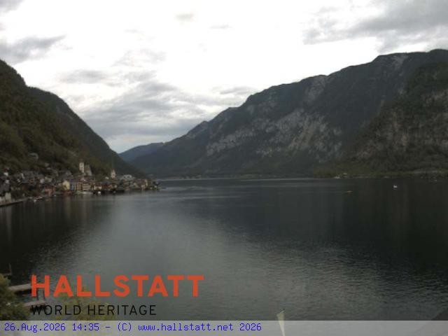 Archiv Foto Webcam Blick auf Hallstatt und den Hallstättersee