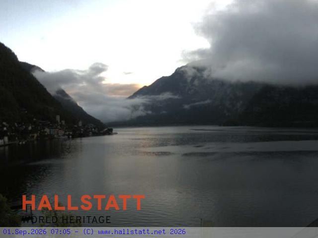 Archiv Foto Webcam Blick auf Hallstatt und den Hallstättersee
