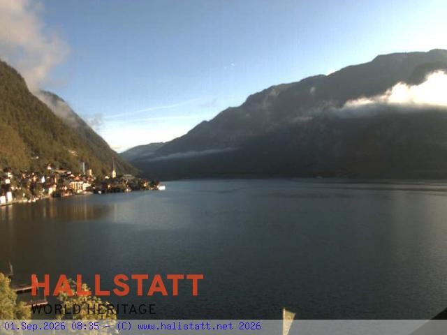 Archiv Foto Webcam Blick auf Hallstatt und den Hallstättersee