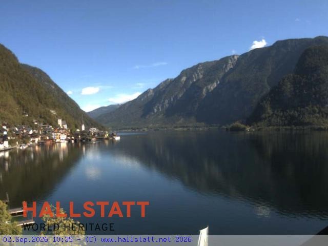 Archiv Foto Webcam Blick auf Hallstatt und den Hallstättersee