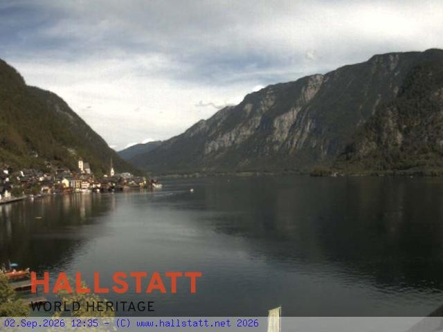 Archiv Foto Webcam Blick auf Hallstatt und den Hallstättersee