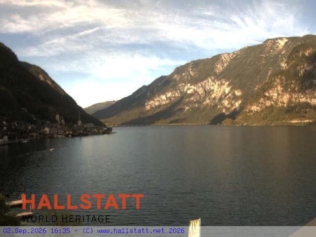 Archiv Foto Webcam Blick auf Hallstatt und den Hallstättersee