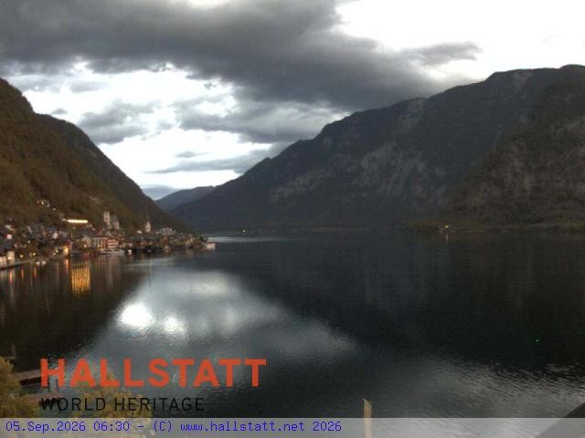 Archiv Foto Webcam Blick auf Hallstatt und den Hallstättersee