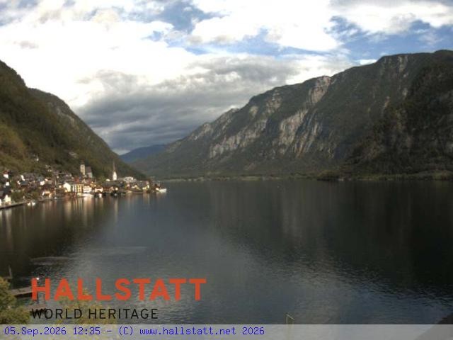 Archiv Foto Webcam Blick auf Hallstatt und den Hallstättersee