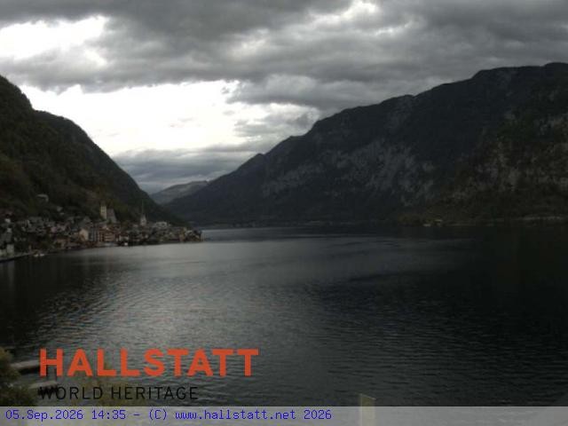 Archiv Foto Webcam Blick auf Hallstatt und den Hallstättersee