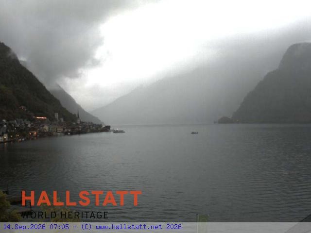 Archiv Foto Webcam Blick auf Hallstatt und den Hallstättersee