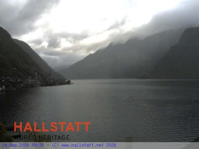 Archiv Foto Webcam Blick auf Hallstatt und den Hallstättersee