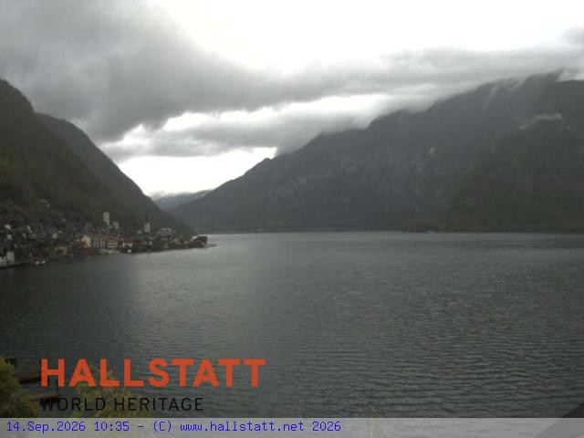 Archiv Foto Webcam Blick auf Hallstatt und den Hallstättersee