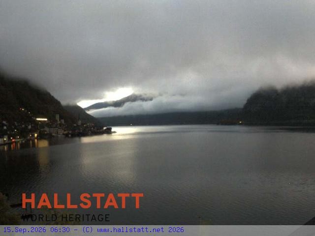 Archiv Foto Webcam Blick auf Hallstatt und den Hallstättersee
