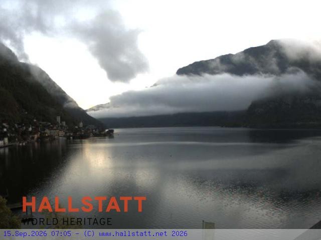 Archiv Foto Webcam Blick auf Hallstatt und den Hallstättersee