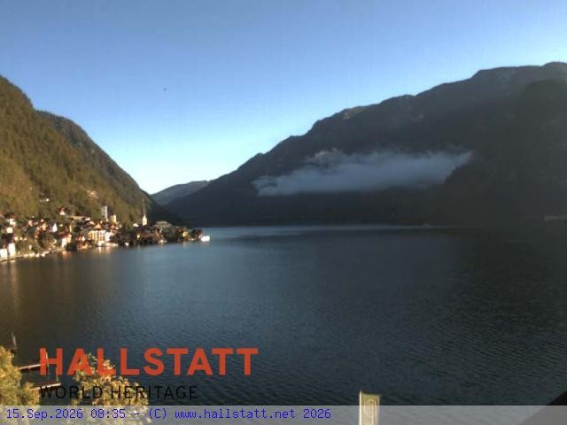 Archiv Foto Webcam Blick auf Hallstatt und den Hallstättersee