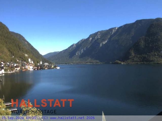 Archiv Foto Webcam Blick auf Hallstatt und den Hallstättersee