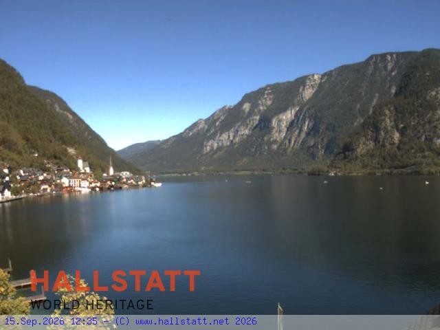 Archiv Foto Webcam Blick auf Hallstatt und den Hallstättersee