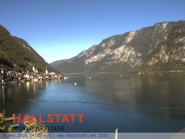 Archiv Foto Webcam Blick auf Hallstatt und den Hallstättersee