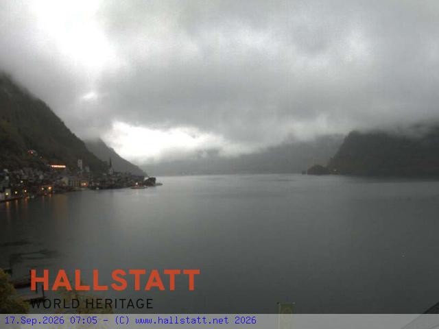 Archiv Foto Webcam Blick auf Hallstatt und den Hallstättersee