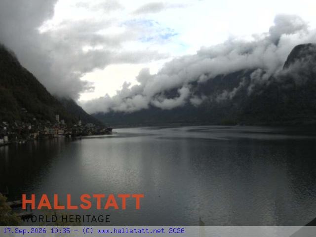Archiv Foto Webcam Blick auf Hallstatt und den Hallstättersee