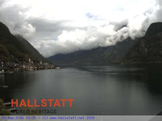 Archiv Foto Webcam Blick auf Hallstatt und den Hallstättersee