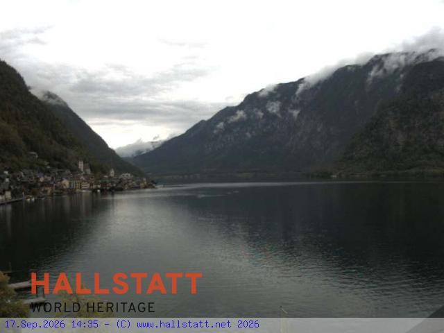 Archiv Foto Webcam Blick auf Hallstatt und den Hallstättersee