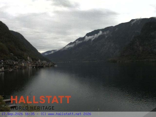 Archiv Foto Webcam Blick auf Hallstatt und den Hallstättersee