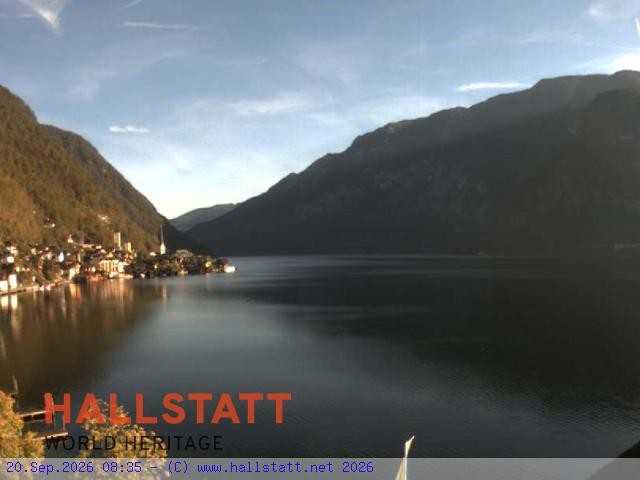Archiv Foto Webcam Blick auf Hallstatt und den Hallstättersee