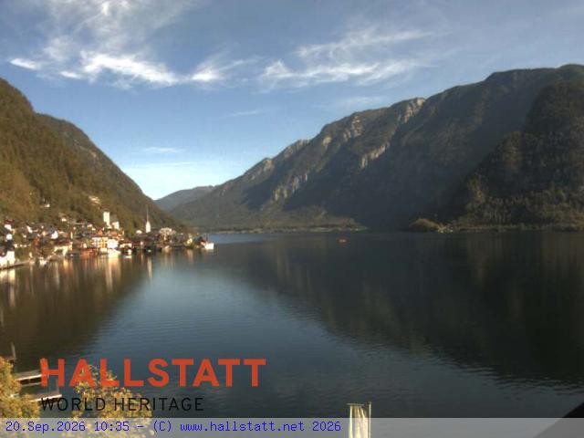Archiv Foto Webcam Blick auf Hallstatt und den Hallstättersee