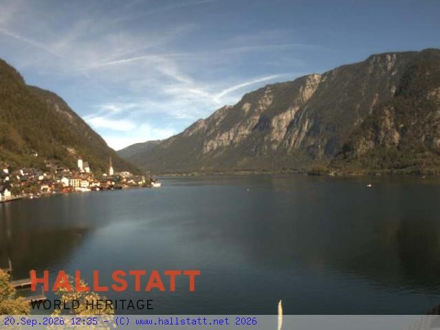 Archiv Foto Webcam Blick auf Hallstatt und den Hallstättersee