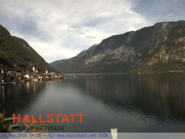 Archiv Foto Webcam Blick auf Hallstatt und den Hallstättersee