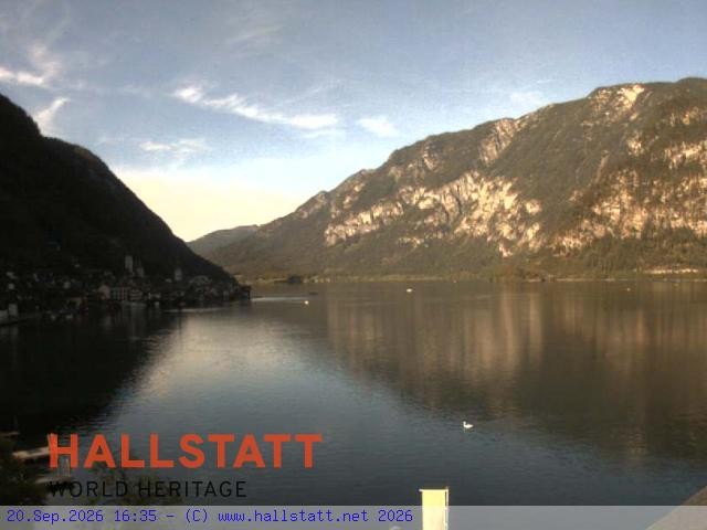 Archiv Foto Webcam Blick auf Hallstatt und den Hallstättersee