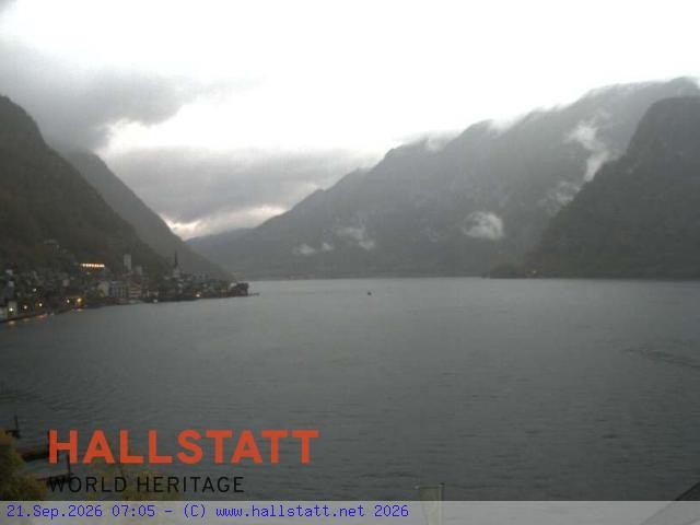 Archiv Foto Webcam Blick auf Hallstatt und den Hallstättersee
