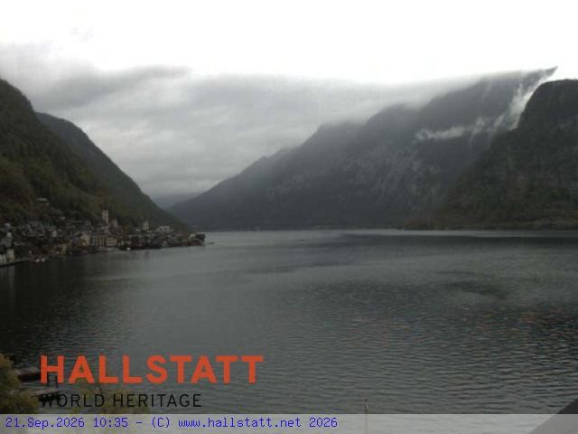 Archiv Foto Webcam Blick auf Hallstatt und den Hallstättersee