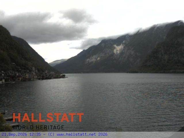 Archiv Foto Webcam Blick auf Hallstatt und den Hallstättersee