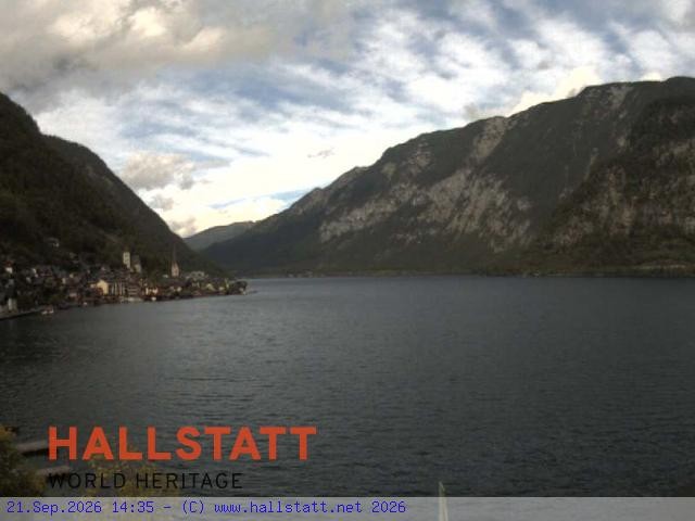 Archiv Foto Webcam Blick auf Hallstatt und den Hallstättersee